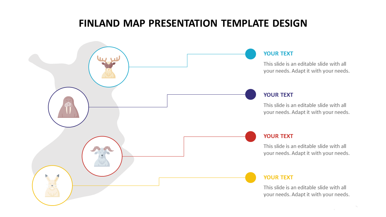 Finland map presentation template design